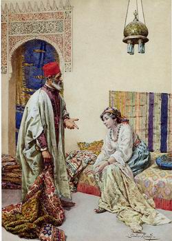 Arab or Arabic people and life. Orientalism oil paintings 573